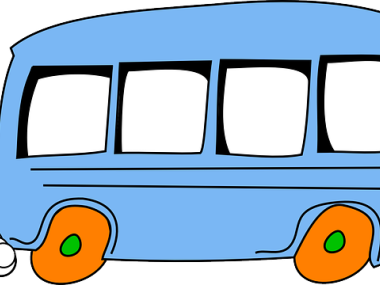 En skolebus, tegning